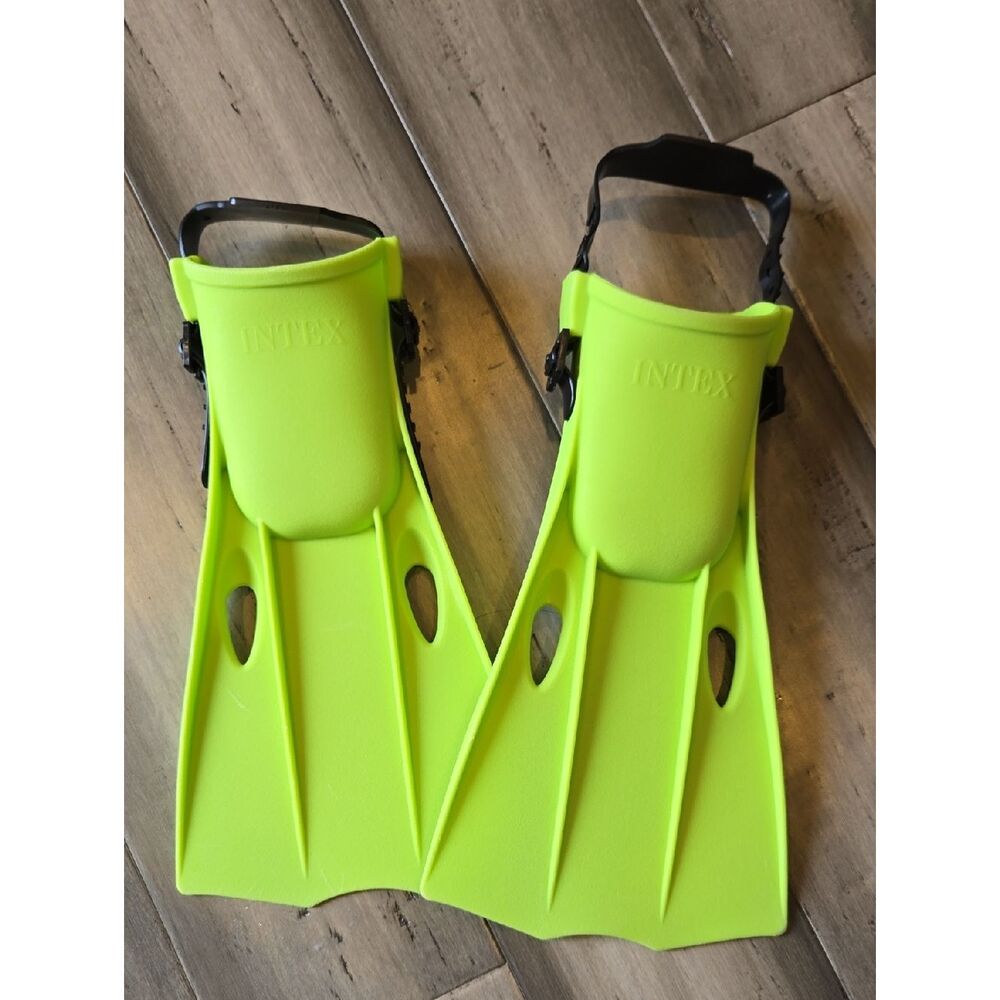 Intex Kids Swim Fins - Neon Lime